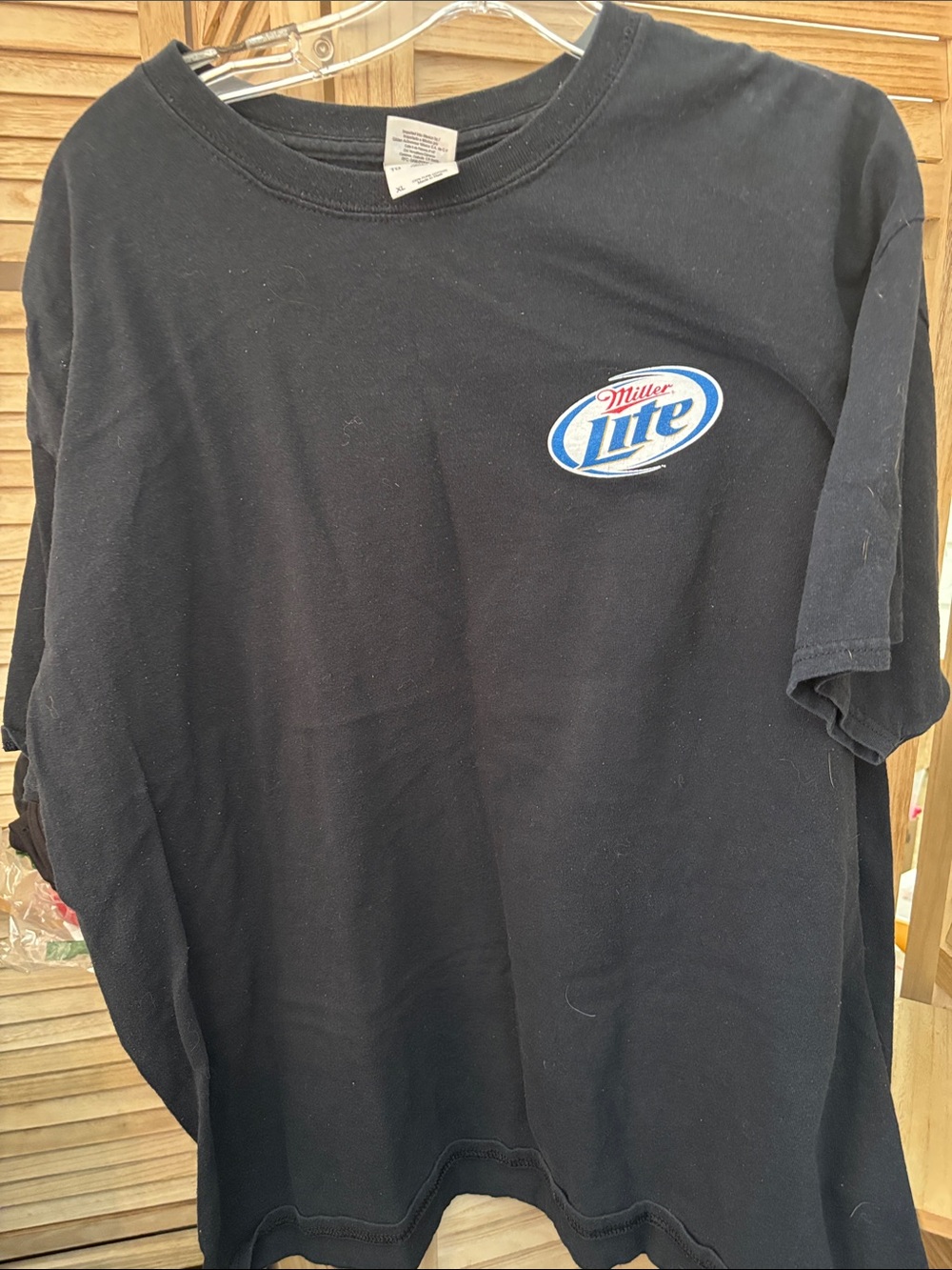 Miller Lite Black Crewneck Harley Davidson 2008 Tee XL